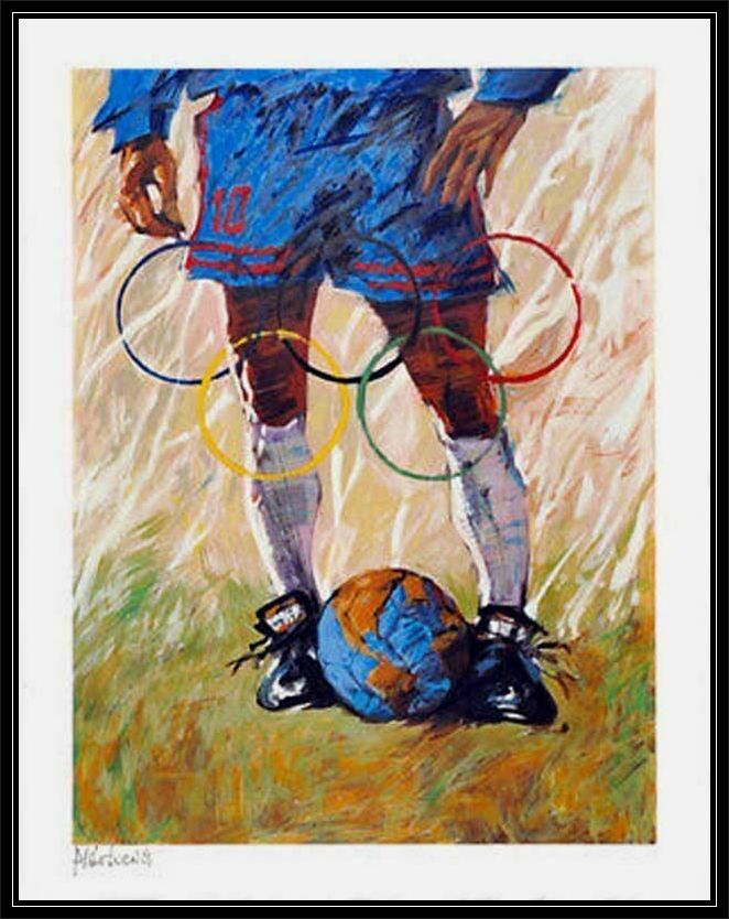 Aldo Luongo Lithograph "Where The World Comes to Play" Football
